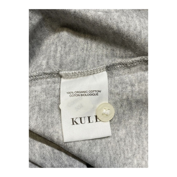 Kule Mens Polo Shirt Heather Gray Size L The Rugby Long Sleeve Buttoned Collar - Picture 8 of 11